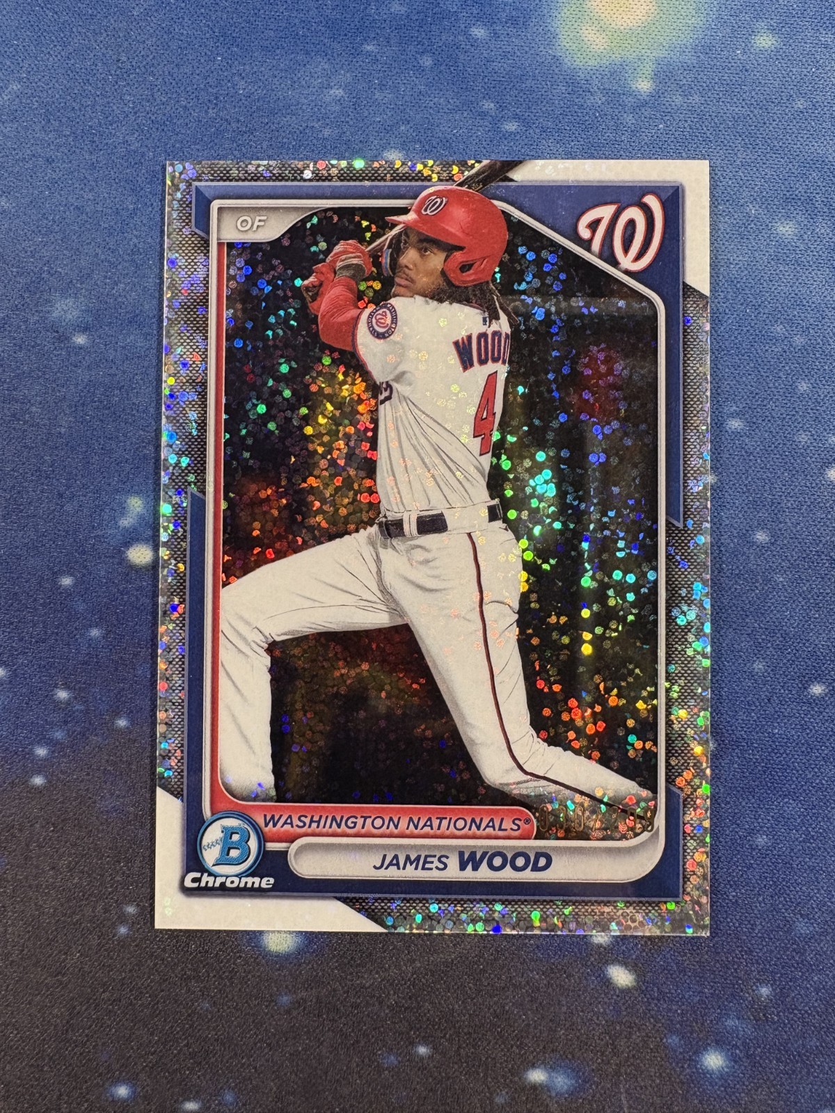 James Wood 2024 Bowman Chrome #BCP-91 Speckle Refractor /299 NATIONALS