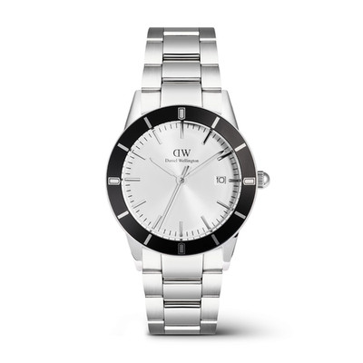 Daniel Wellington Iconic Paradigma weißes Zifferblatt Stahlband Herrenuhr DW00100819