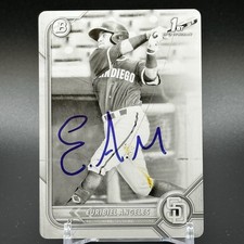 Euribiel Angeles 2022 1st Bowman Black Printing Plate 1/1 Auto #CPA-EA - Padres