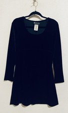 All That Jazz Dress Womens Medium Black Velvet Babydoll Whimsigoth WItchy Y2K
