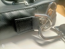 CALVIN KLEIN BORSA PORTADOCUMENTI SIMIL PELLE NERA CON TARCOLLA COME NUOVA