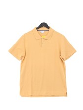 JAG Men's Polo M Yellow Cotton with Elastane Basic