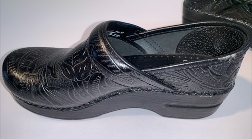 Dansko Women's Tooled Professional Nursing Clog Shoes Size EU 37 Black Paisley - Afbeelding 4 van 7
