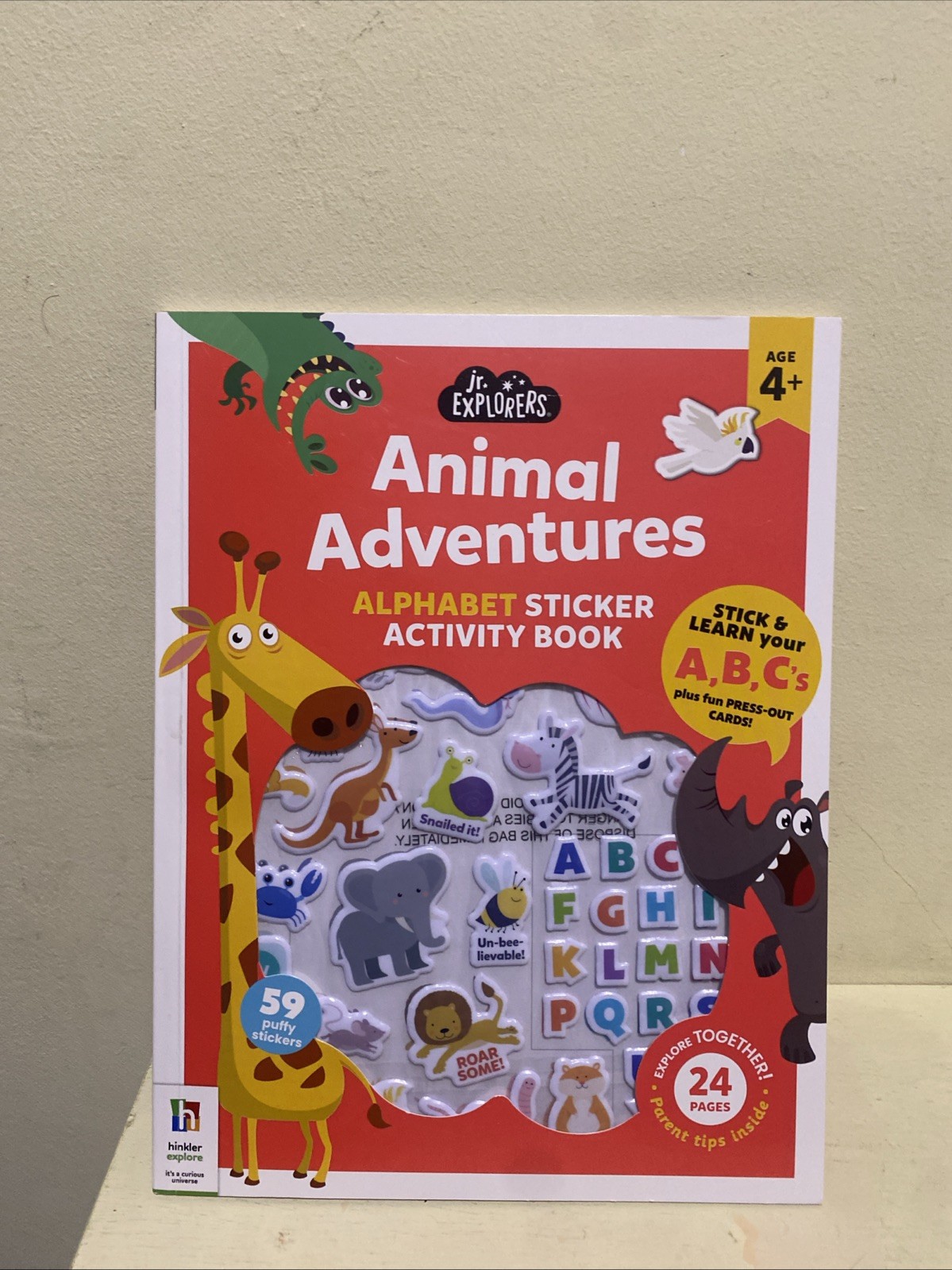 Junior Explorers - Animal Adventures Alphabet Sticker Activity Book Age 4+
