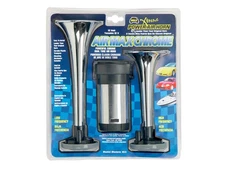 Wolo  403  Air Max Chrome Plated Trumpet Horns   12 Volt  High And Low Tone