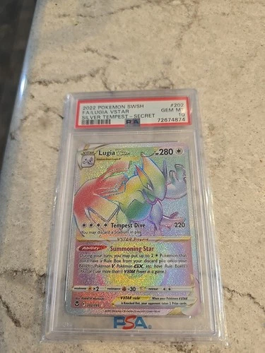 PSA 10 Lugia VSTAR 202/195 Secret Rare Full Art Silver Tempest 2022 Pokemon