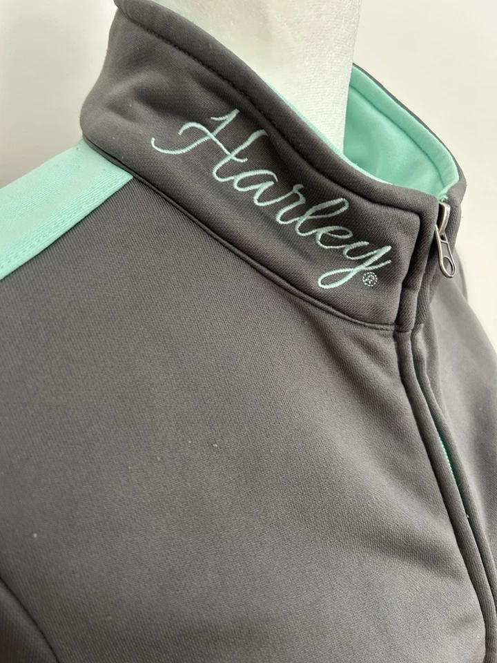 Chaqueta deportiva para mujer Mackie Harley-Davidson m gris/verde menta cremallera, agujeros para los pulgares Foto 3 de 4