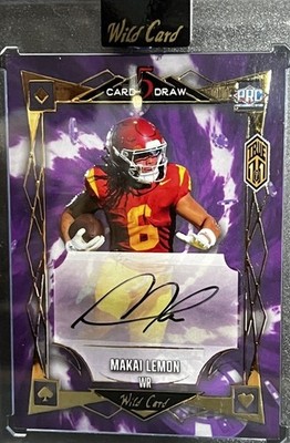 Makai Lemon Auto True 1/1 USC Trojans Top ProspectTie Dye  True One Of One