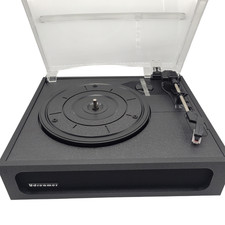 Udreamer Vinyl Turntable   Bluetooth Wireless   Portable Record Player   Black