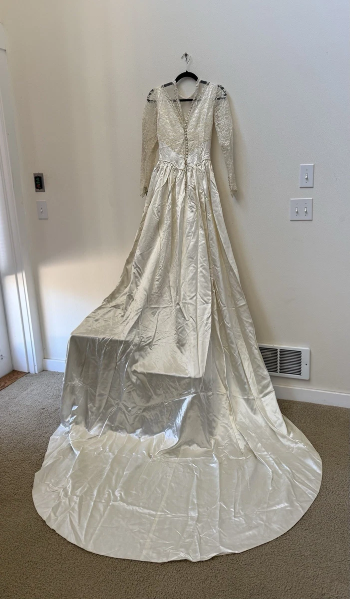vintage lace wedding dresses ebay Lace Wedding 1960s Vintage Dresses for Women for sale