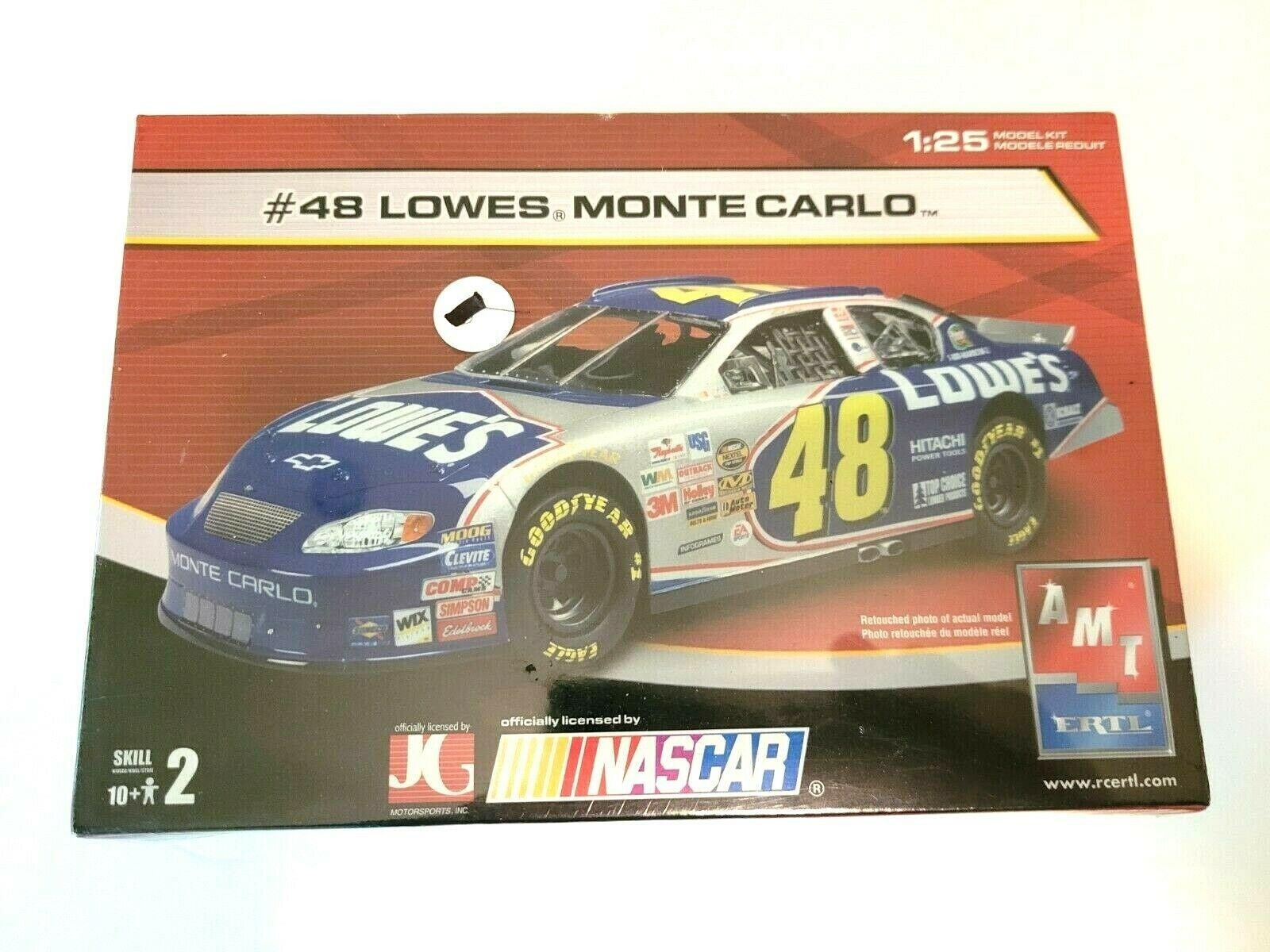 1/25 Scale AMT ERTL NASCAR Jimmie Johnson #48 Lowe's Monte Carlo Model Kit 38072