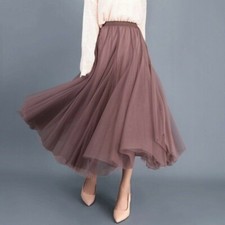 Gonna In Rete Trasparente Da Donna A Filo Elastico In Vita Alta Autunno Inverno