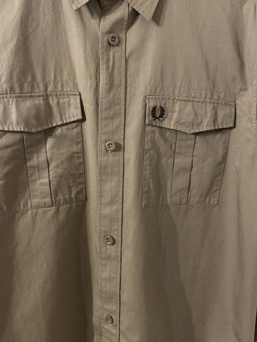 Fred Perry Utility Overshirt In Elmwood Size Large Brand New With Tags M4539 - Picture 6 of 21