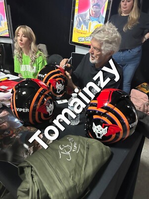 Top Gun Tom Skerrit Signed 'Viper' Pilot Helmet. Monopoly events COA/Registered