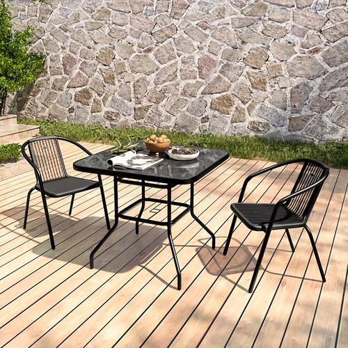 Metal Garden Table and Chairs Outdoor Patio Dining Furniture Set w