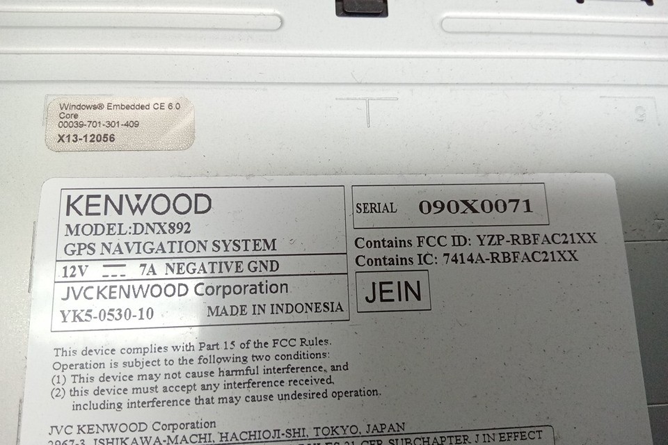 Kenwood Double Din CD Player Radio Display and Receiver DNX892 eBay