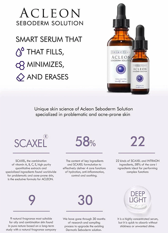 Acne treatment Intensive Anti Acne Serum anti sebum blemish prone skin 50ml  - Image 2 of 4