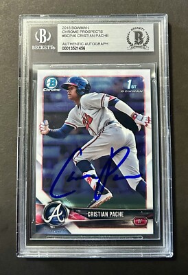 2018 1st Bowman Chrome Prospects #BCP46 Cristian Pache RC BAS