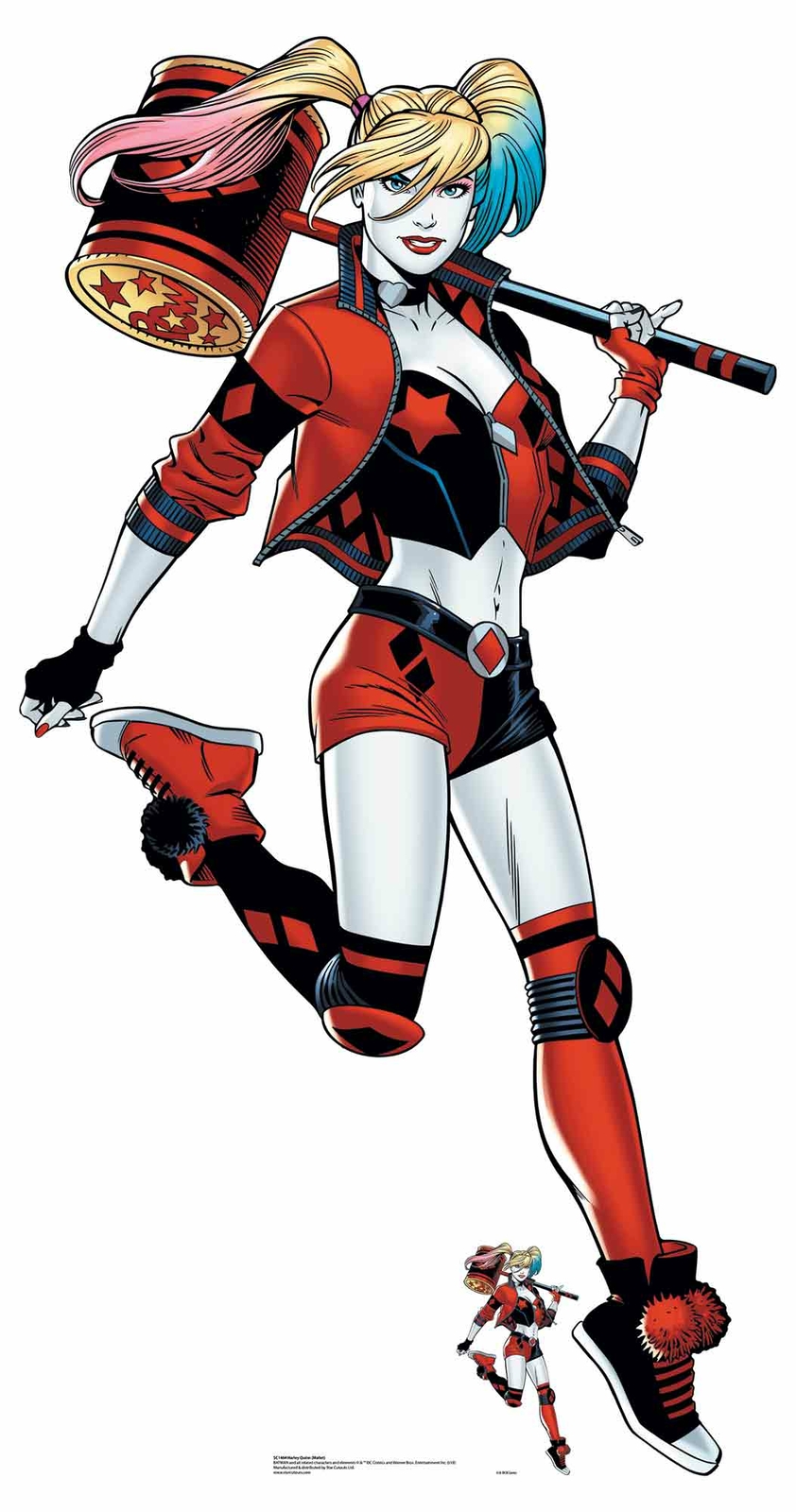 Harley Quinn Mallet Comic Style Official DC Cardboard Cutout with FREE Mini