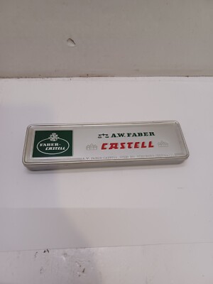 A.W. FABER CASTELL Pencils and Tin 9000 F Germany Set Of 12 Never Used h1
