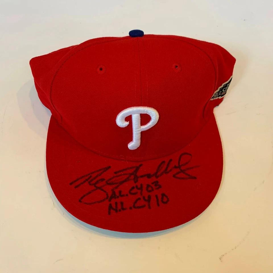 Roy Halladay AL Cy Young 2003 NL Cy Young 2010 Signed All Star Game Hat JSA COA - Image 2 of 4