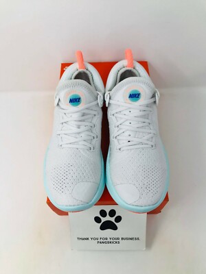 nike joyride run flyknit white bright mango racer blue