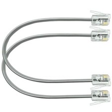 2Pack 6 Inch Short Phone Cord Short Telephone Cord Short Phone Line Cord RJ11...