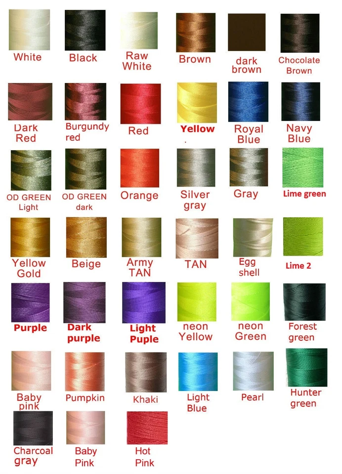 Bonded Nylon Sewing Thread #69 T70 for Upholstery leather outdoor canvas beading - Image 4 of 4