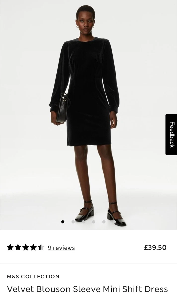 Marks and spencer hotsell black shift dress