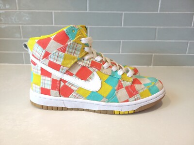 Rare Nike Patchwork Dunk High Womens Shoes US Size 6 UK 3.5 Sneakers
