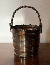 Kirk Stieff Silverplate Cream Bucket Pail Sugar Bowl in the George III Style