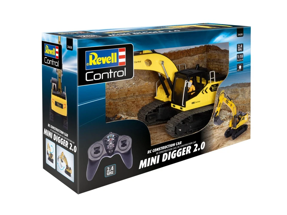 RC Bagger mit Metallschaufel 1:18 ferngesteuert Mini Digger 2.0 Revell 24638 NEU - Bild 2 von 4