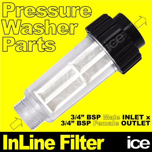 Inline 3/4" BSP Water Filter Fits Karcher K HD HDS Pressure Washers 4.
