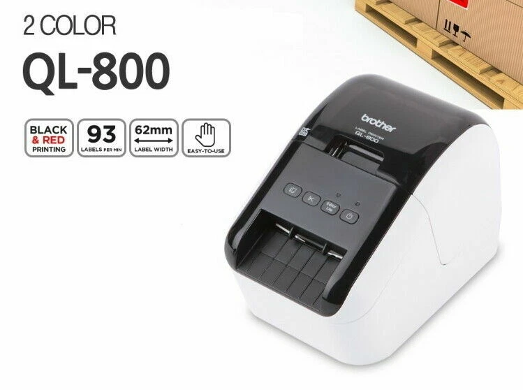 Brother Label Printer QL-800 Stationary PC Connect Barcode 2 Color Print Usb UPS - Image 2 of 4