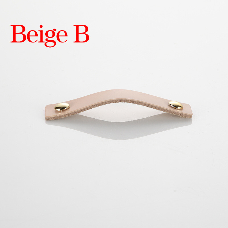 Leather Door Handles Wardrobe Drawer Pull Knob Furniture