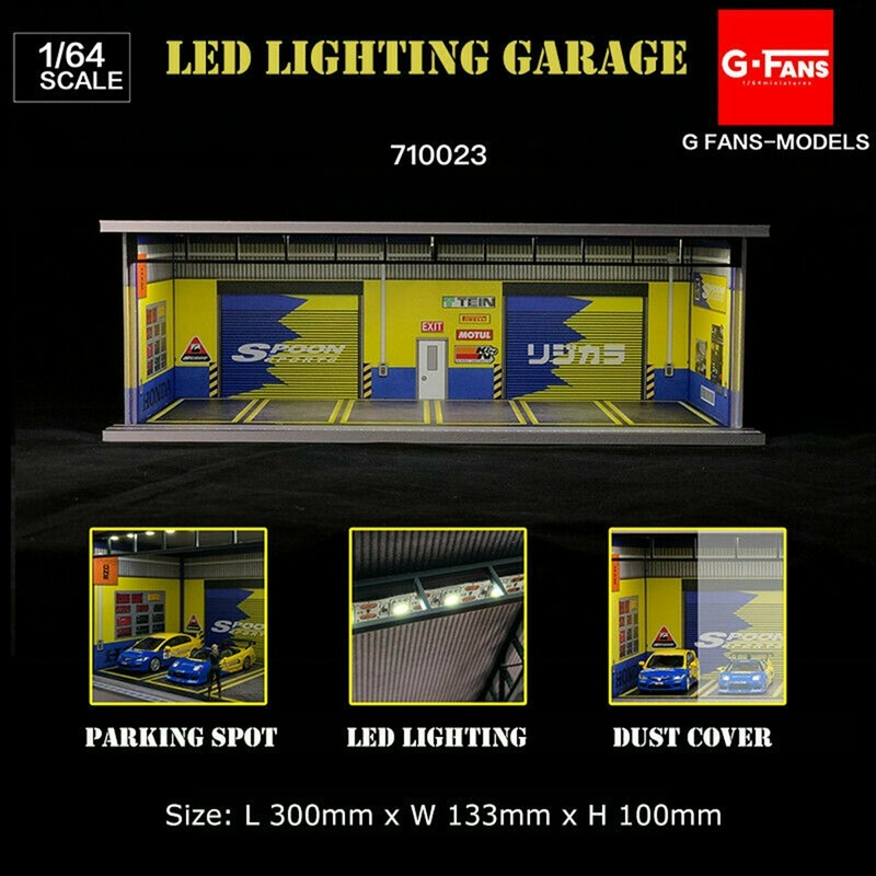 G-Fans 1:64 Assemble Diorama LED Lighting Garage Model Car Display Station new