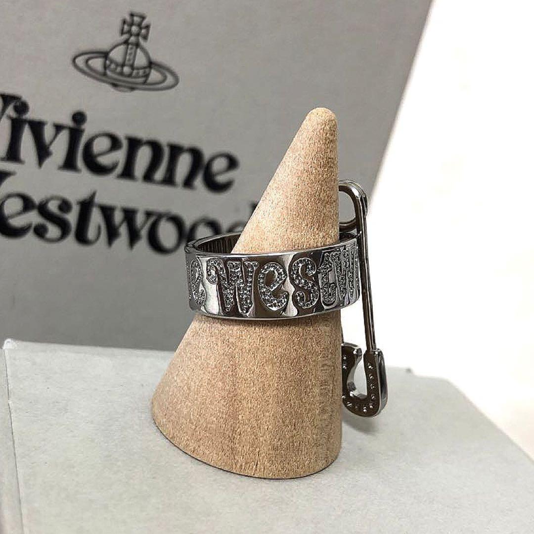 Vivienne Westwood Ring Size 6.5-7 Stone Clip Silver NO BOX [EJ206 Vivienne Westwood Ring Size 6.5-7 Stone Clip Silver NO BOX [EJ206