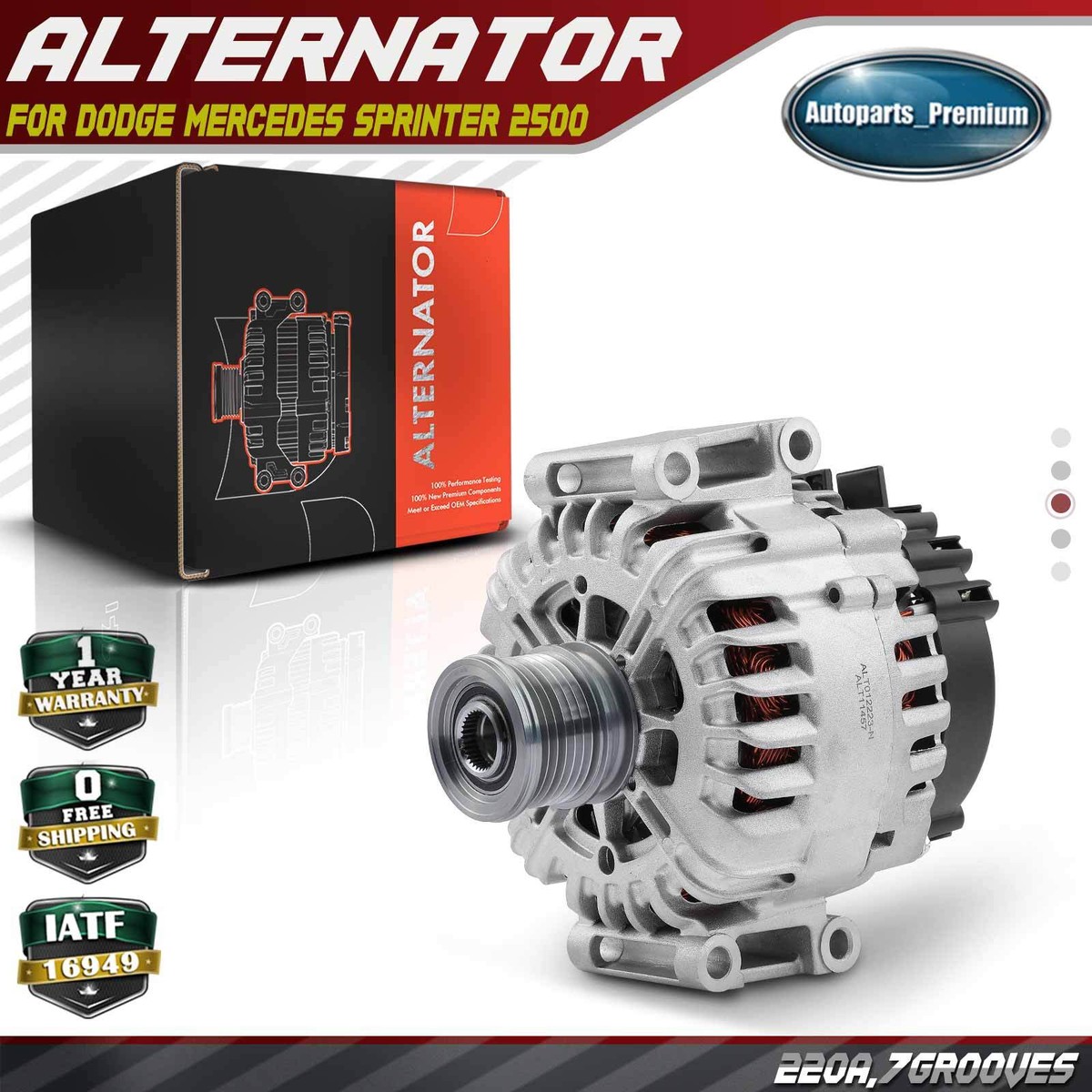 HIGH OUTPUT 250AMP ALTERNATOR Fits DODGE FRIGHTLINER SPRINTER VAN 2.7L