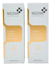 NEOVA Everyday Facial Fluid+Antioxidant SPF44 ( 2.5 fl oz /74 ml)  NIB* [2 Pack]