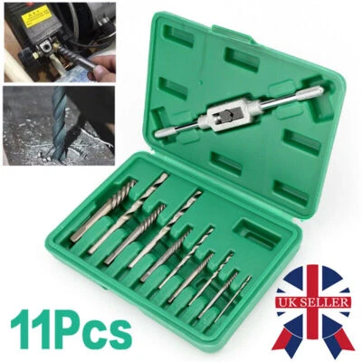 11pc/Set Damaged Broken Screw Extractor Drill Bit Bolt Stud Remover Easy Out Kit