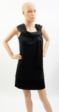 NWT YOANA BARASCHI DRAPED NECK LITTLE BLACK DRESS - SIZE XS - MSRP $285