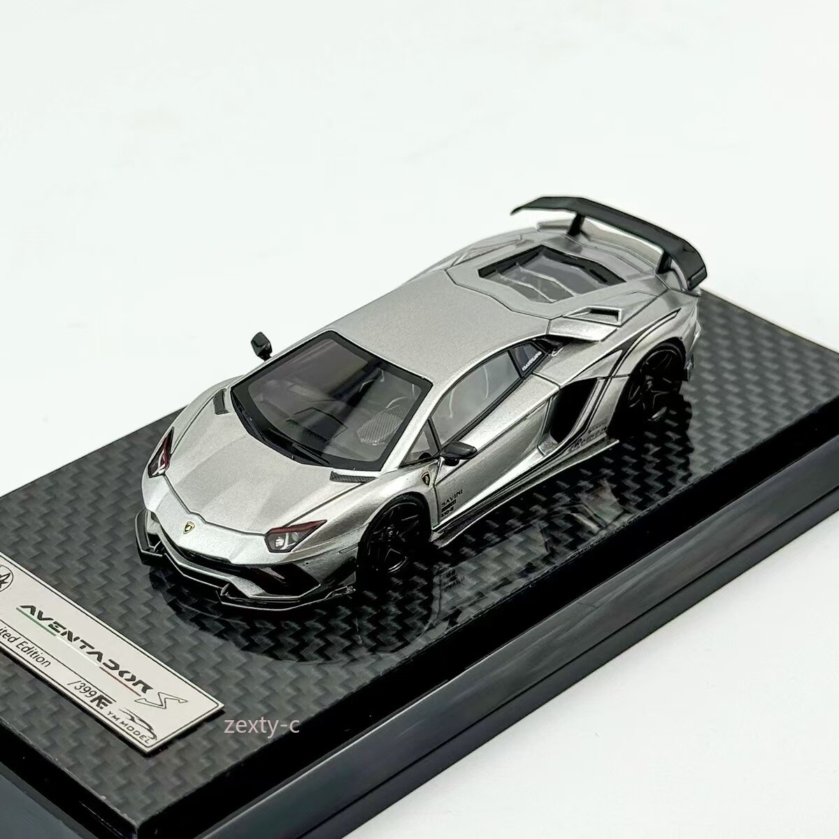 1/64 ym model ランボルギーニ アヴェンタドール S YM 1:64 Silver Aventador S Rowen Racing Sports Model Diecast