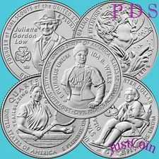 2025 PDS AMERICAN WOMEN SUBSCRIPTION UNCIRCULATED QUARTERS FIVE RELEASES