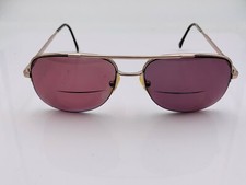Vintage Berdel Patrick Taupe Metal Pilot Half-Rimmed Sunglasses FRAMES ONLY