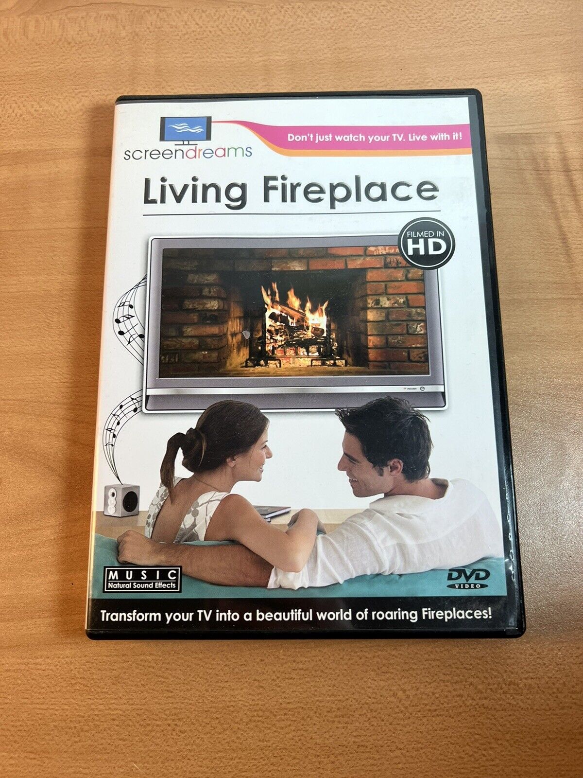 Living Fireplace - DVD screensaver by screendreams - HD widescreen (2005,  DVD) 181886000053