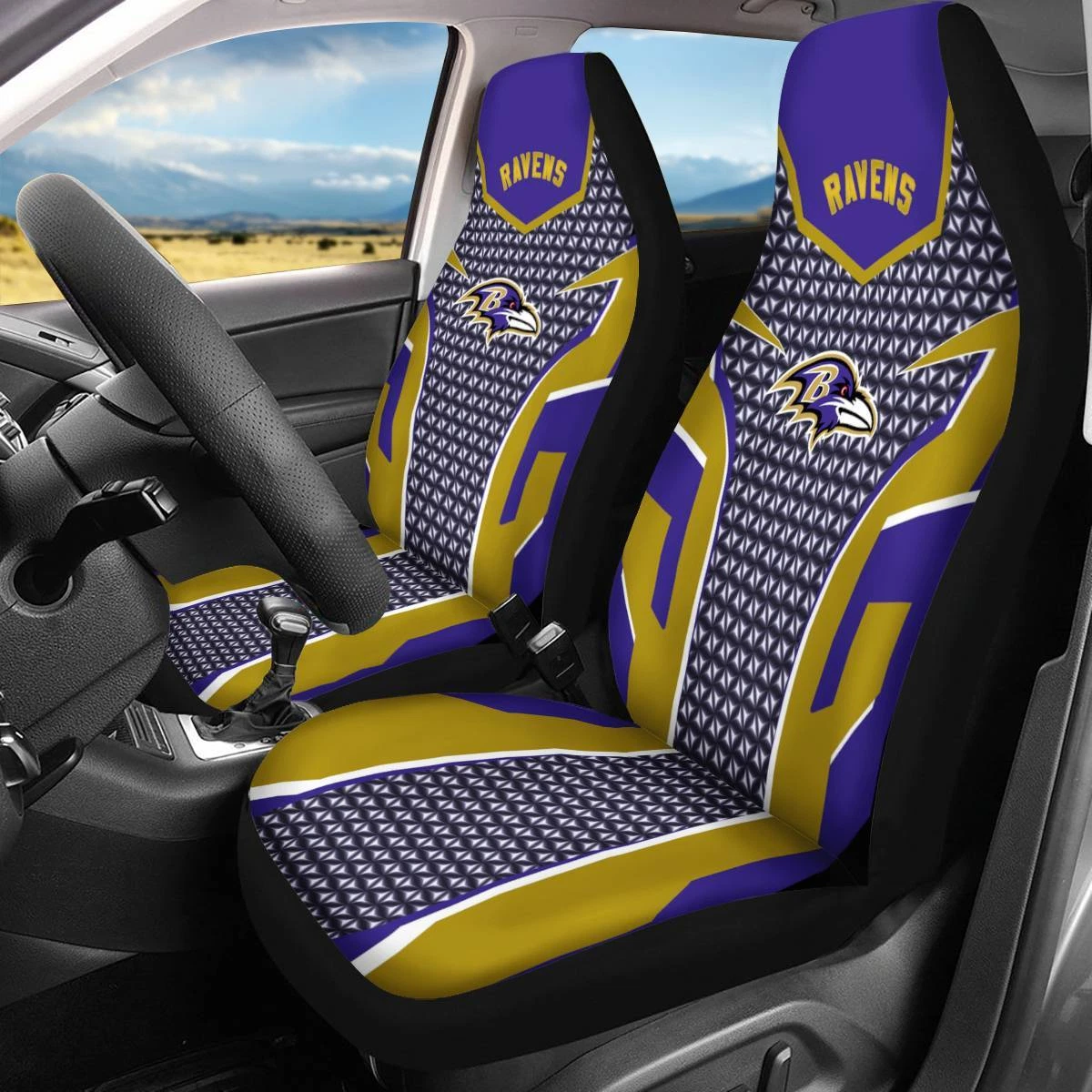 Car Seat Cover Personalized Nonslip Seat Protector for Baltimore Football