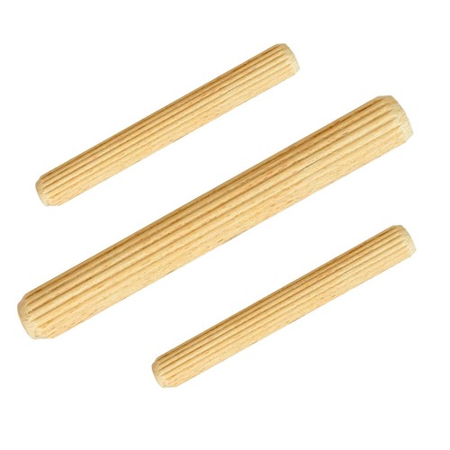 50 Stück Buchenholz-Dübel, 6 Mm X 40 Mm – Flache Riffeldübel Für Möbelbau & Holzarbeiten. Splitterfrei Und Passgenau.