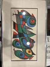 joan miro escultor signed plate lithograph 1974 spain mint authentic 127/1000