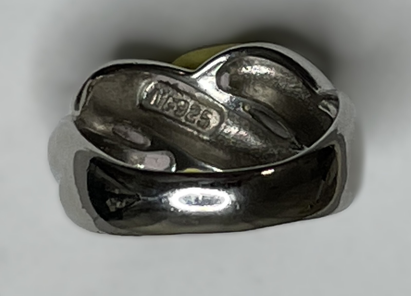 Solid Sterling Silver NF 925 Open Braid Design Ri… - image 6