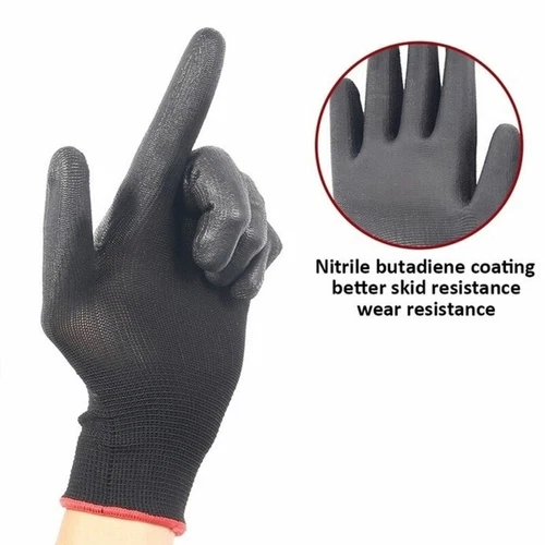 12Pairs PU Nitrile Coated Work Gloves Safety Grip Non-slip Builder Garden S/M/L - Bild 7 von 35